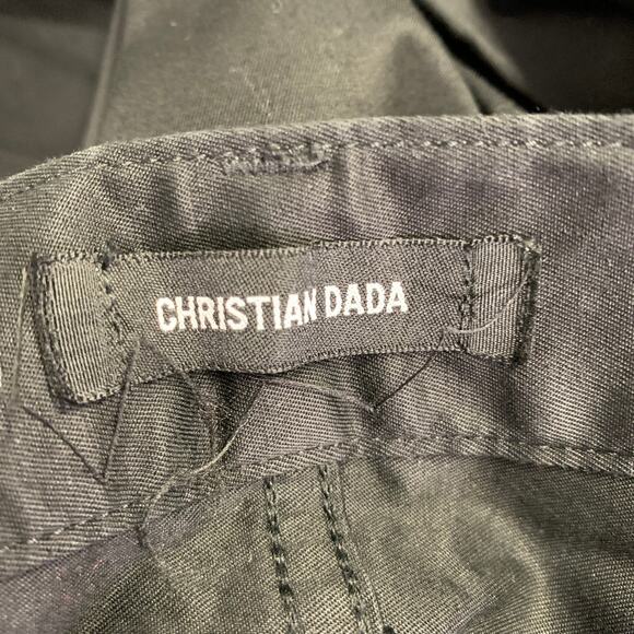 CHRISTIAN DADA Size 36 Black Distressed Cotton Zip Jeans - Picture 5 of 6